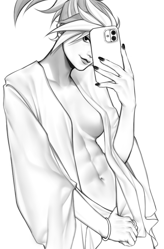 Akali's thought-provoking selfie (by Goku_kennnn)