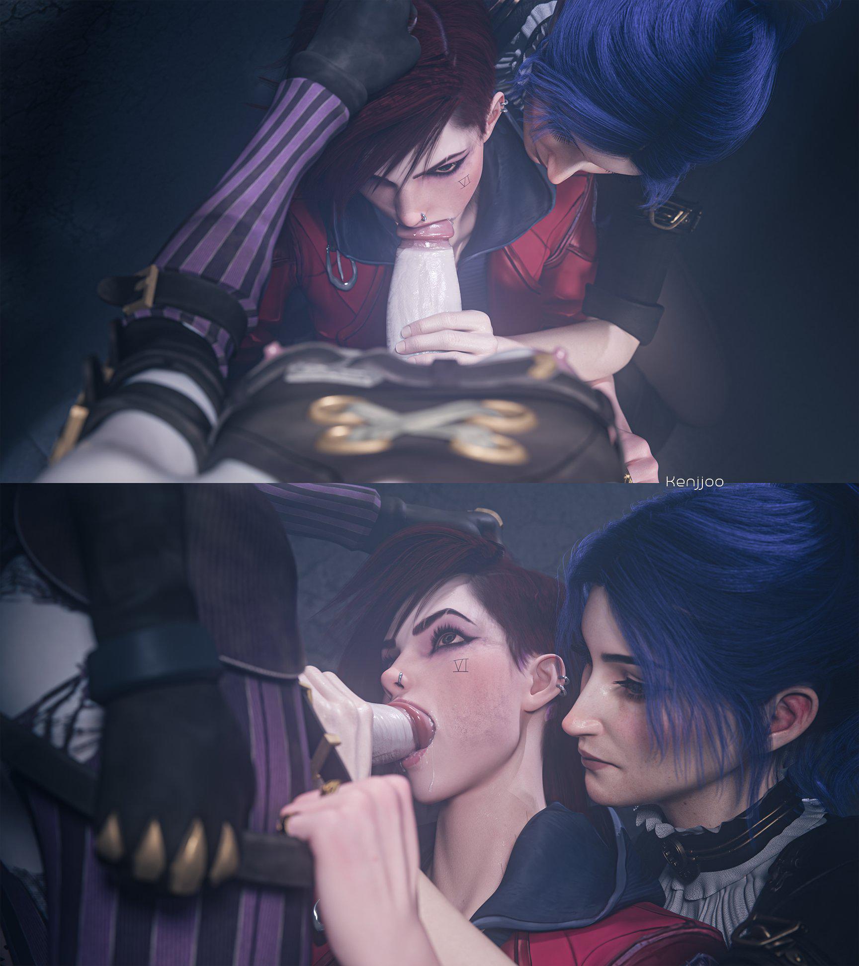 Caitlyn and Vi X Jinx. (KenjjooNSFW)