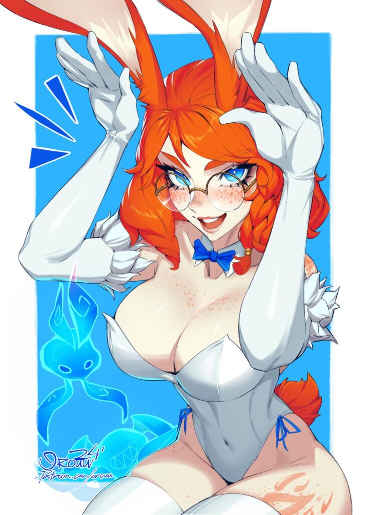 Aurora in a Bunny Suit (orouuart)