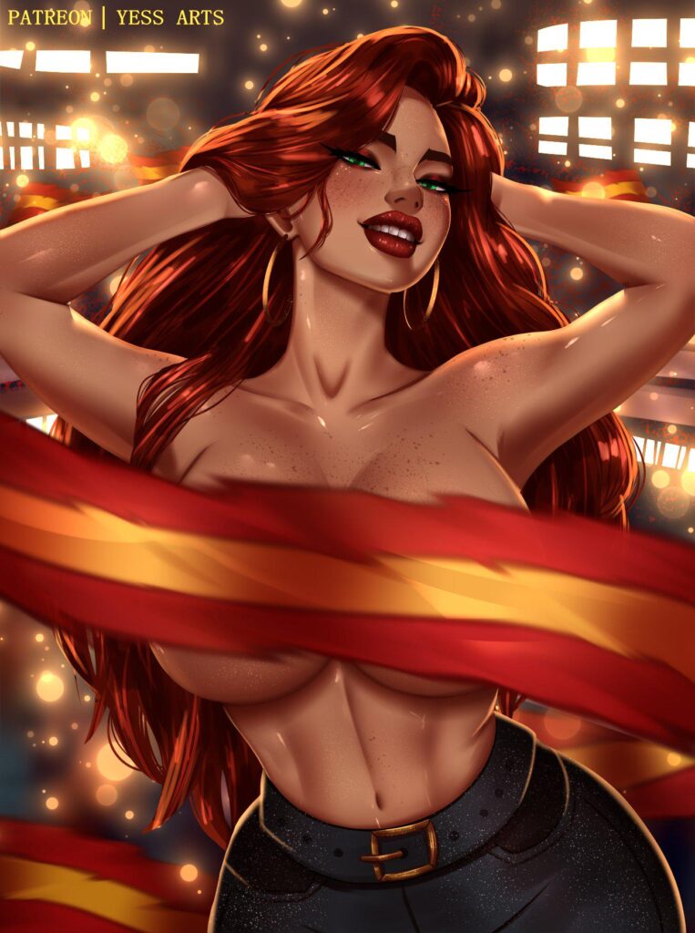 Miss Fortune after the win of Spain on World Cup (Yes Arts)