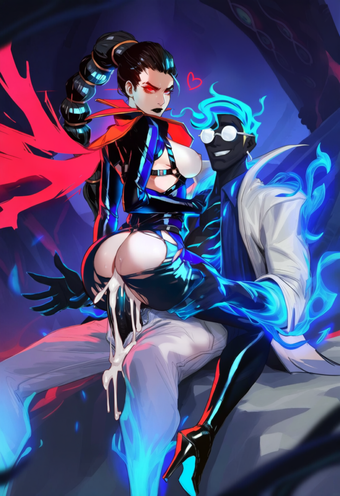 Vayne riding Locke
