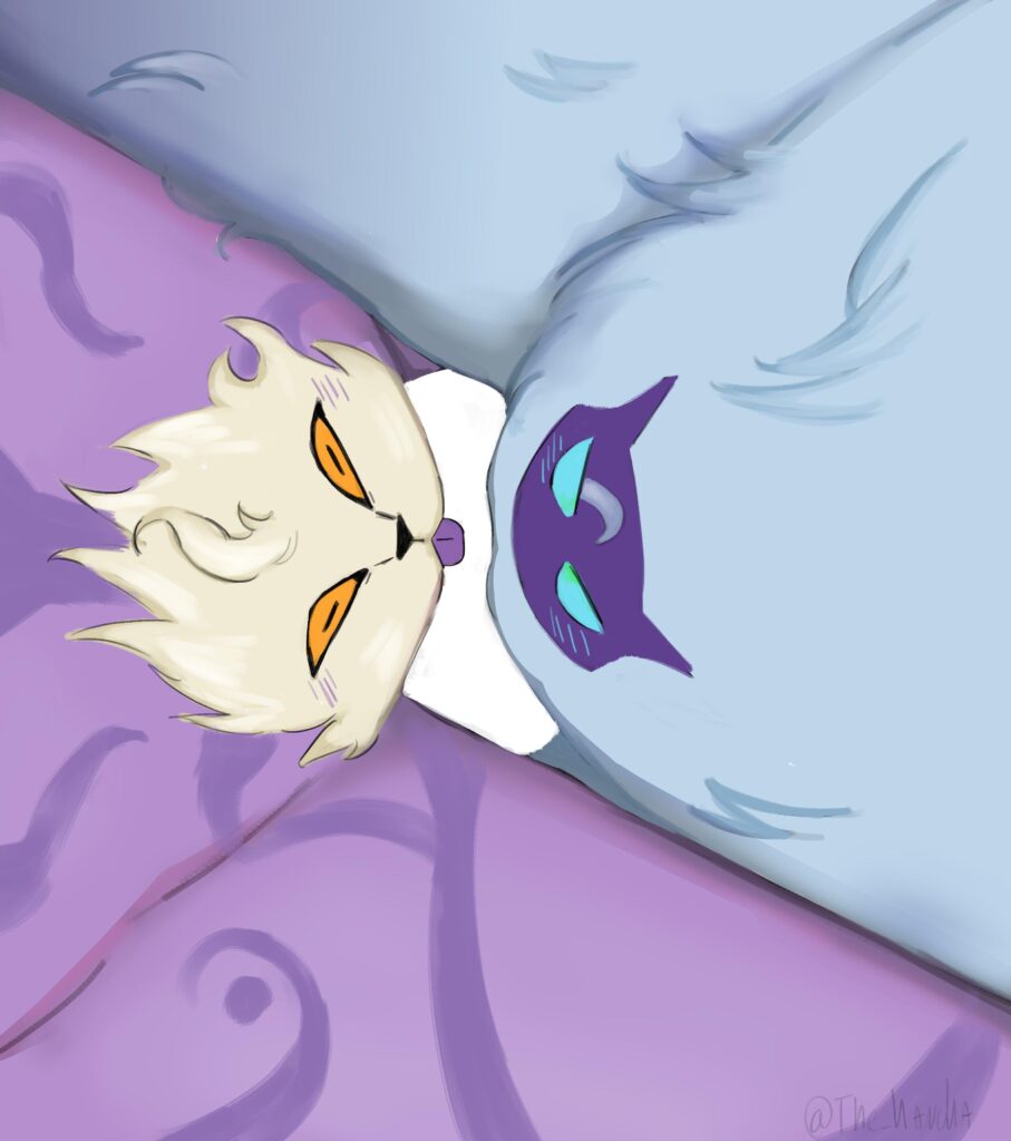 Soraka and Kindred's little kiss (The_Kanuka)