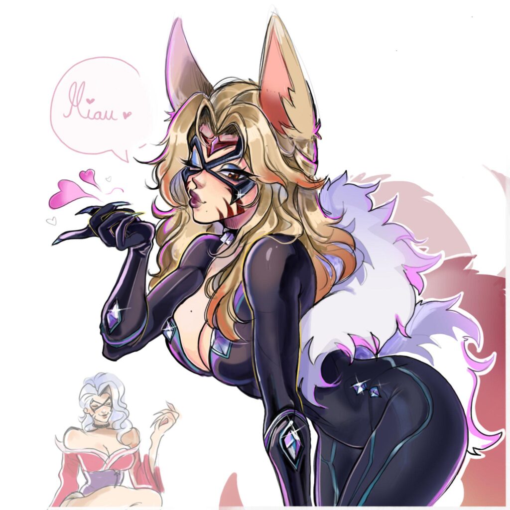 Black Cat Ahri (Ladymardibujos1)